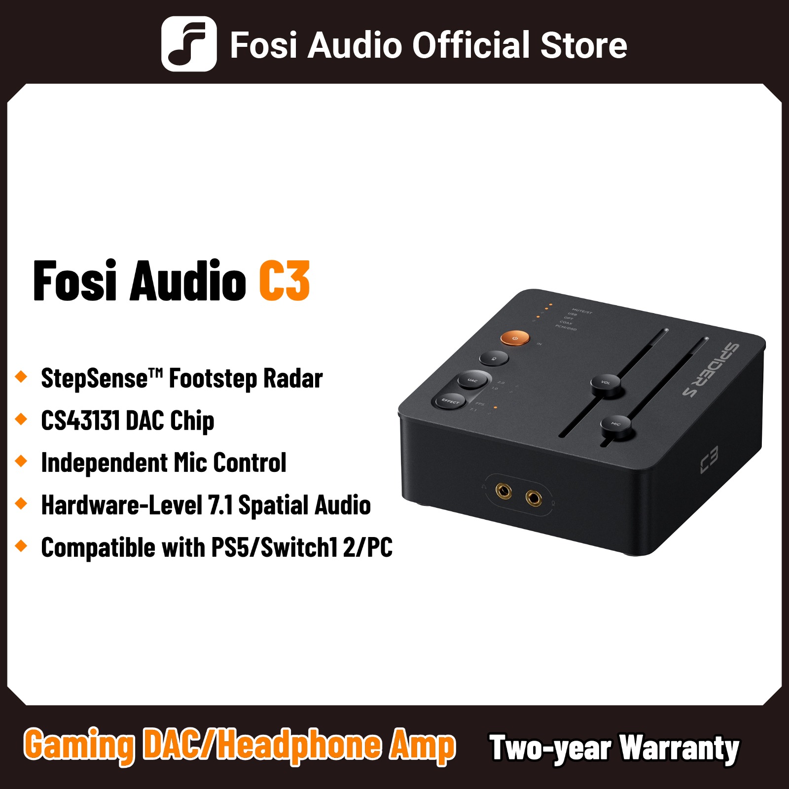 Pc Gaming Used - Fosi Audio C3 External Gaming Sound