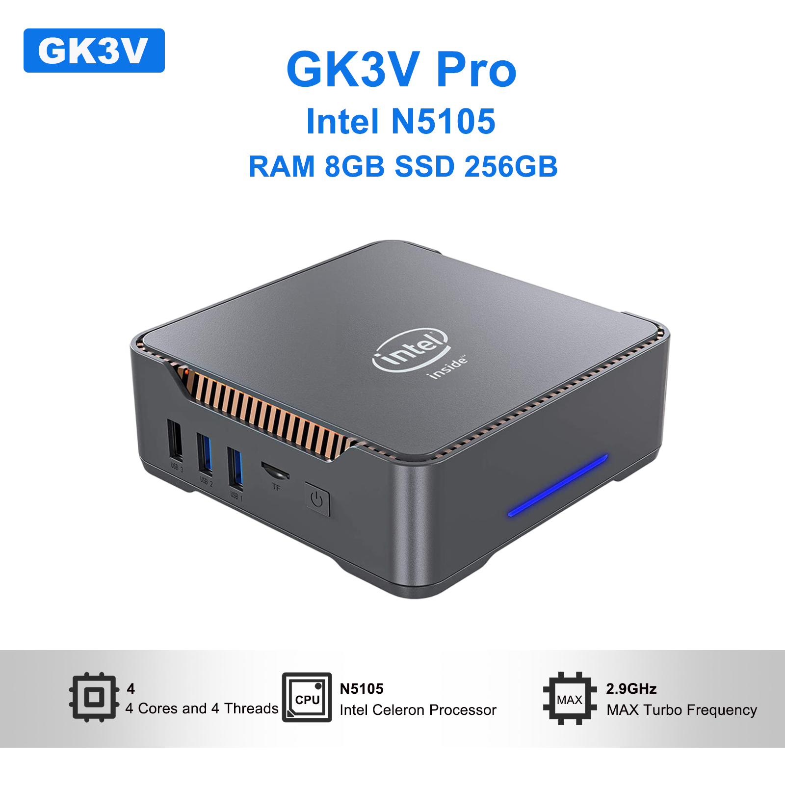 Pc Gaming Mini - GK3V Pro mini pc Intel N5105