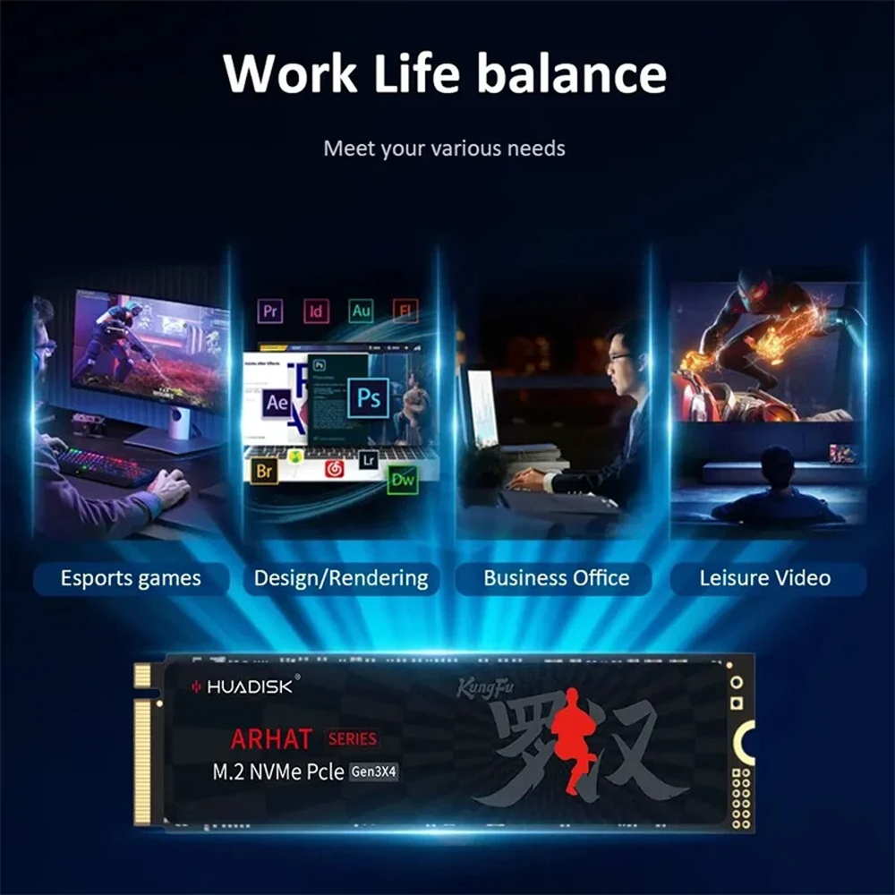 Huadisk SSD NVMe M2 1TB 512GB  - Pc Gaming Used ulasan dan harga