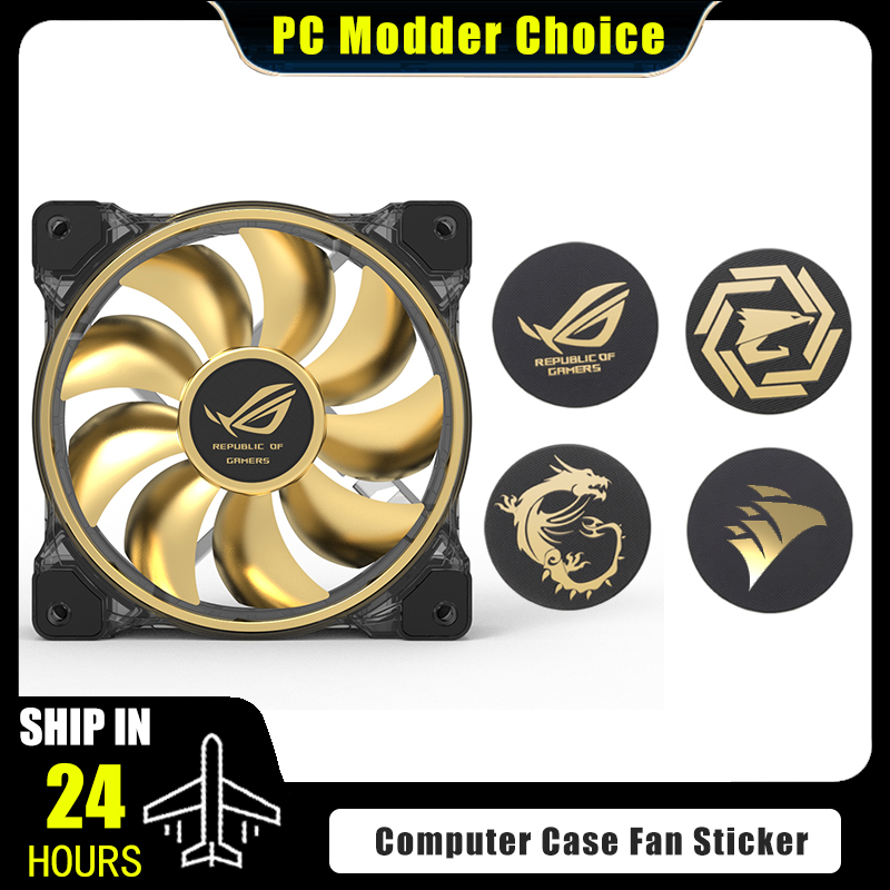 Computer Case Fan Logo Sticker - Gaming Pc Equipment ulasan dan harga