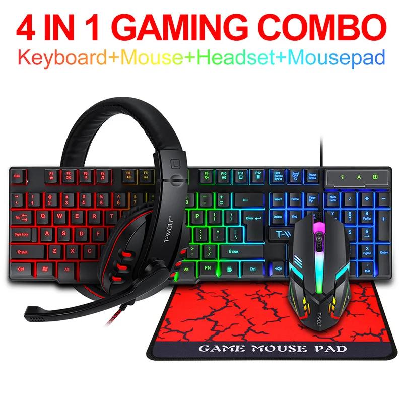 T-WOLF Game Four Piece TF800 I - Pc Gaming Earphones ulasan dan harga