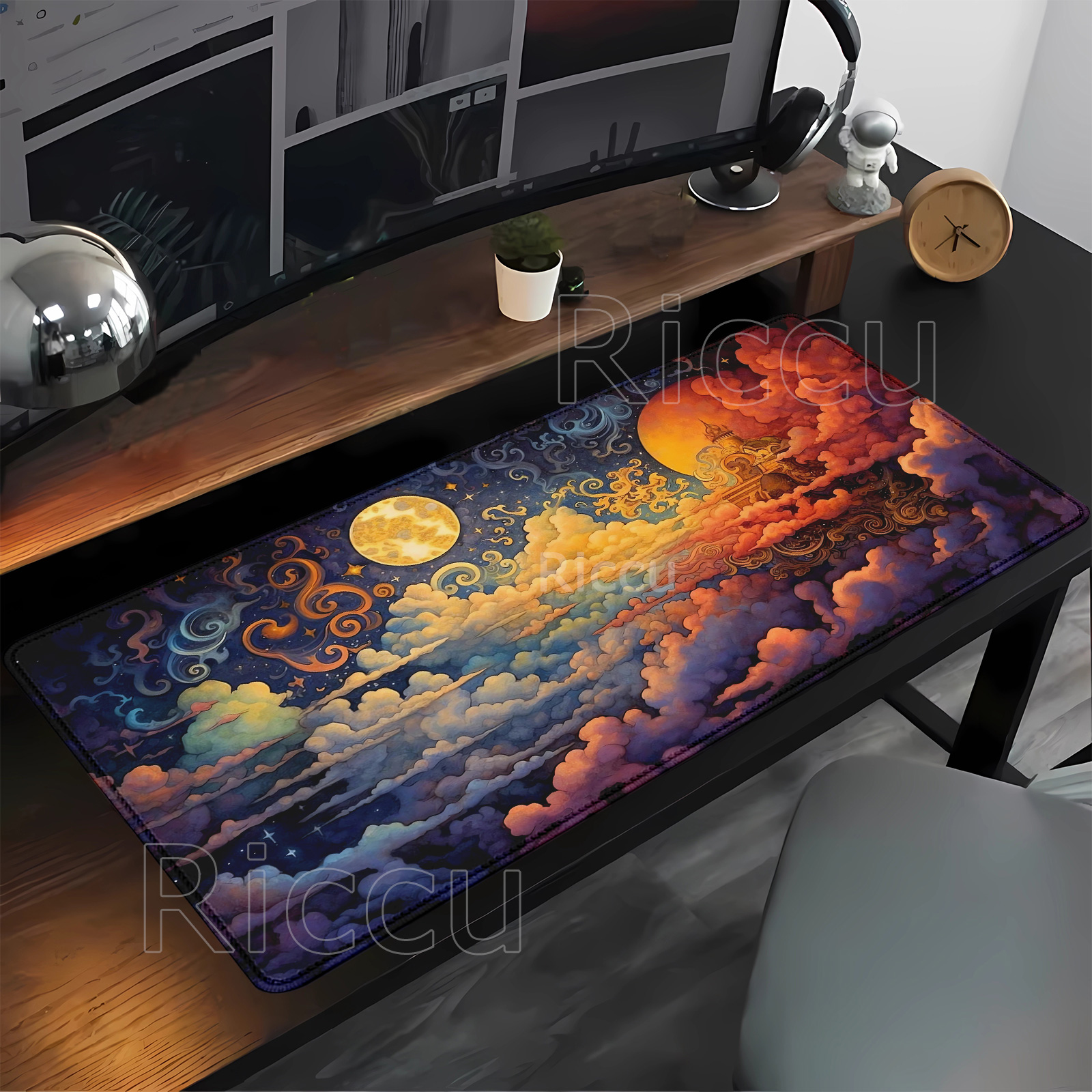 Large Mouse Pad Full moon and  - Pc Gaming Cloud ulasan dan harga