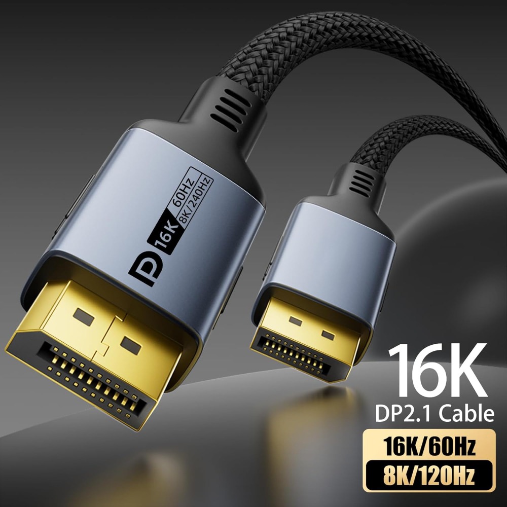 DP 2.1 Cable 3.3ft, 80Gbps 16K - Pc Gaming Mini ulasan dan harga