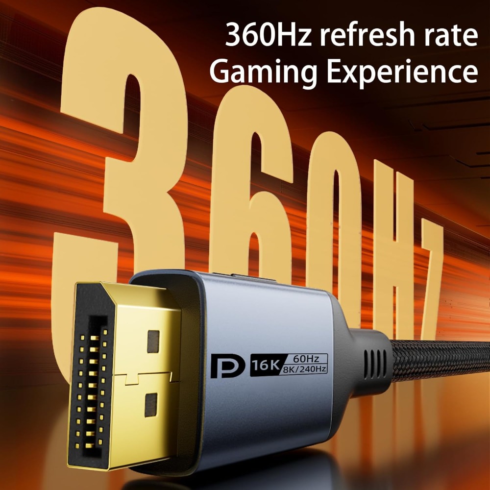 DP 2.1 Cable 3.3ft, 80Gbps 16K - Pc Gaming Mini ulasan dan harga