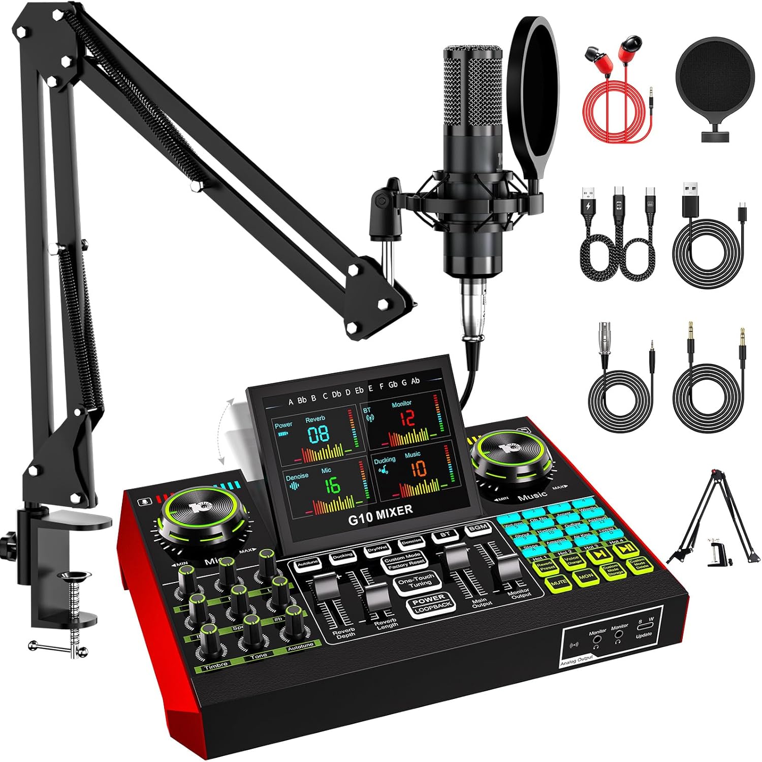 Tenlamp Podcast Equipment with - Gaming Pc Equipment ulasan dan harga