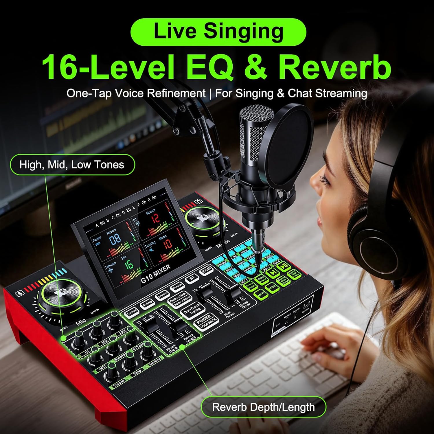 Tenlamp Podcast Equipment with - Gaming Pc Equipment ulasan dan harga