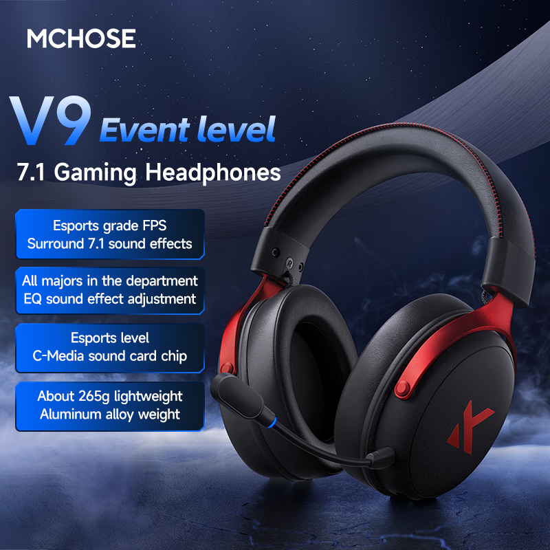 MCHOSE V9 Pro Headset with Mic - Pc Gaming Earphones ulasan dan harga