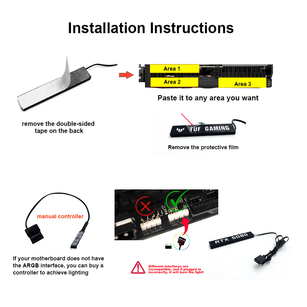 PC GPU ARGB Lighting Panel Whi - Gaming Pc Equipment ulasan dan harga